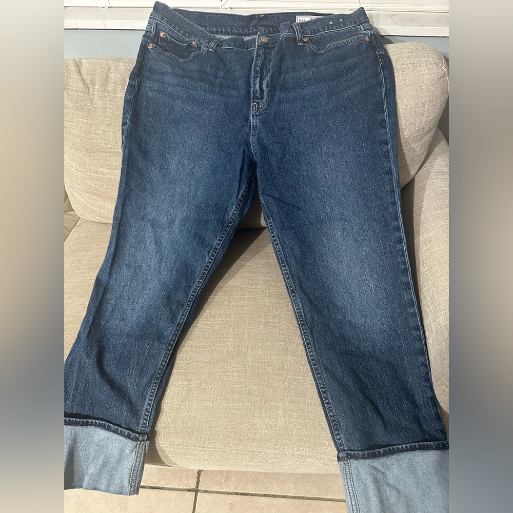 GAP High Rise '90s Straight Jeans Dark Indigo